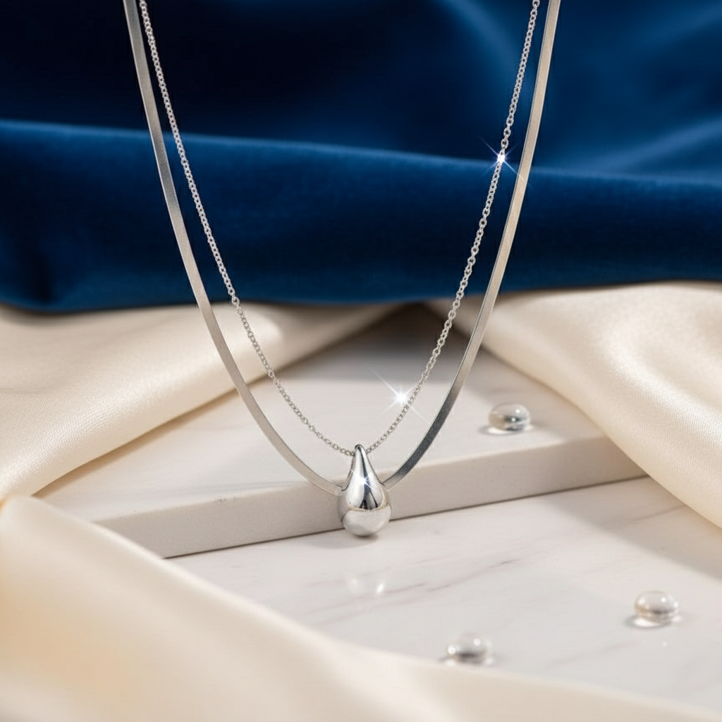 Elegant Raindrop Necklace Chain